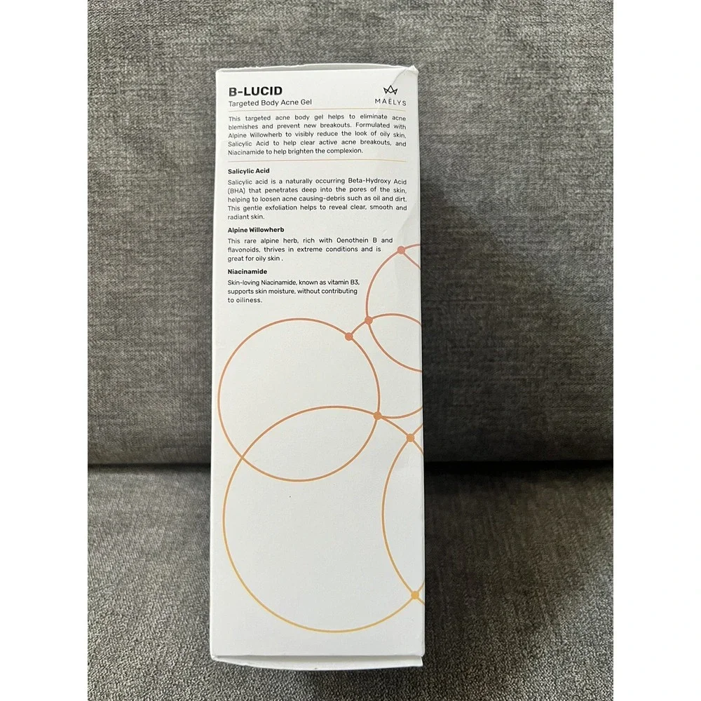 Maelys B-Lucid Body Targeted body Ance Gel 100ml Brand New In Box‎